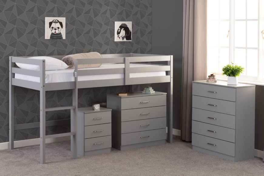 seconique Panama Mid Sleeper Grey Slate
