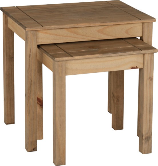 Seconique Panama Nest Of 2 Tables Natural Wax