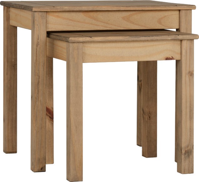 Seconique Panama Nest Of 2 Tables Natural Wax