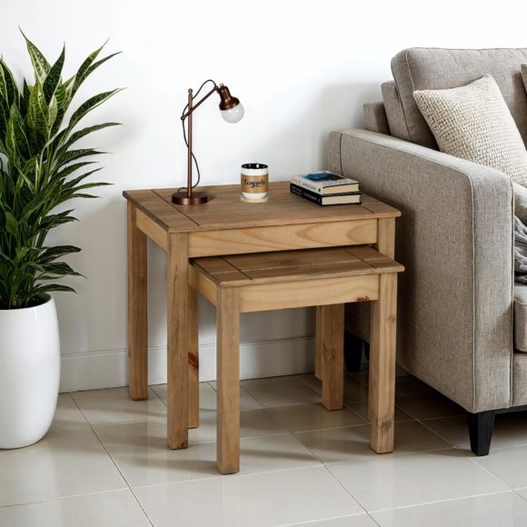 seconique Panama Nest of 2 Tables Natural Wax