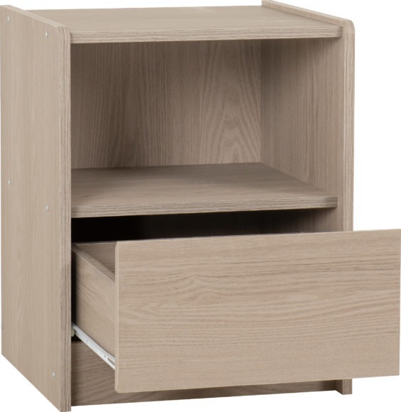 Seconique Paris 1 Drawer Bedside Smoked Ash Effect