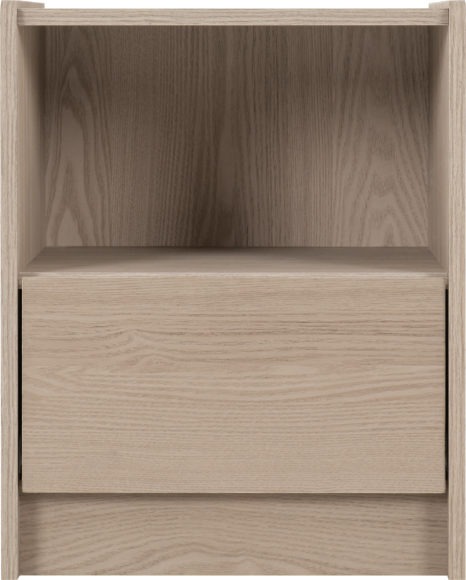 Seconique Paris 1 Drawer Bedside Smoked Ash Effect