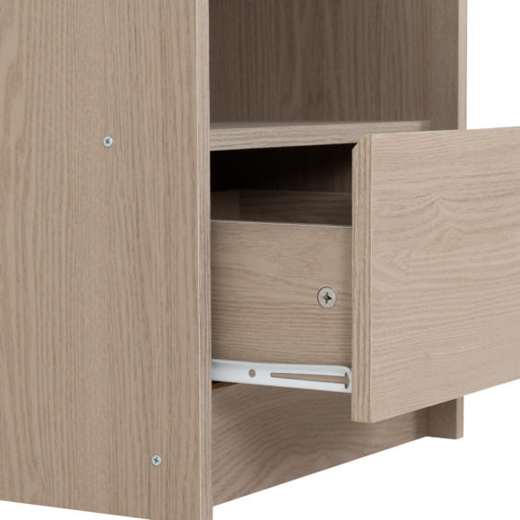 Seconique Paris 1 Drawer Bedside Smoked Ash Effect