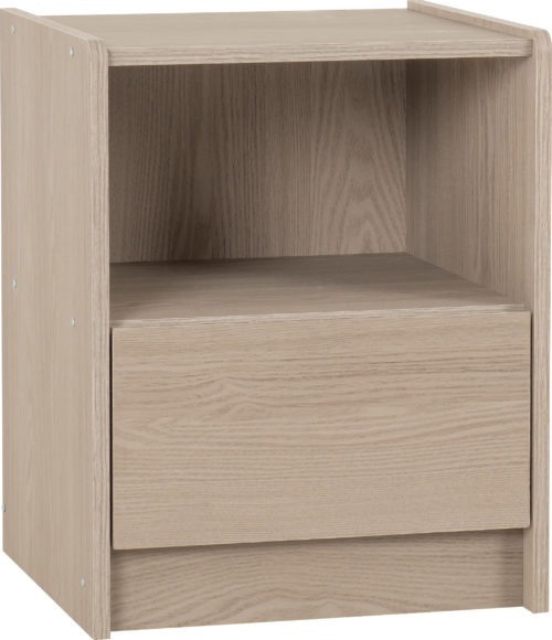seconique Paris 1 Drawer Bedside Smoked Ash Effect