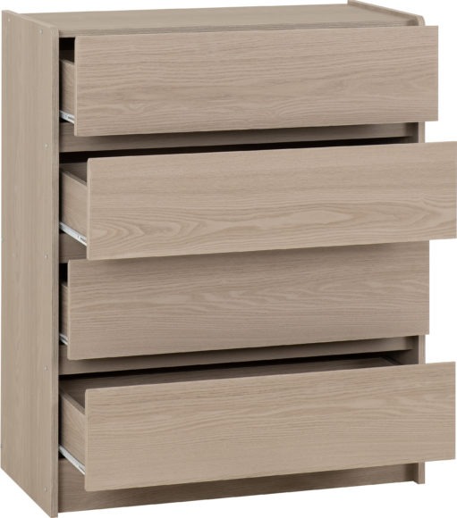 Seconique Paris 4 Drawer Chest Smoked Ash Effect