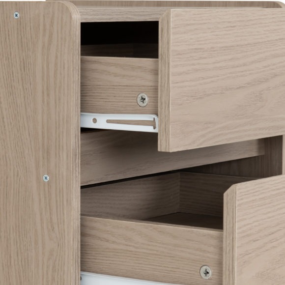 Seconique Paris 5 Drawer Chest Smoked Ash Effect