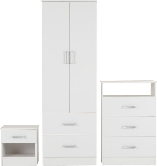 Seconique Polar Bedroom Set White