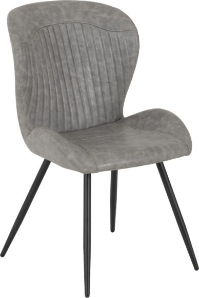 Seconique Quebec Chair (Box Of 4) Grey Faux Leather
