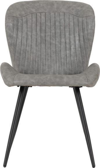 Seconique Quebec Chair (Box Of 4) Grey Faux Leather