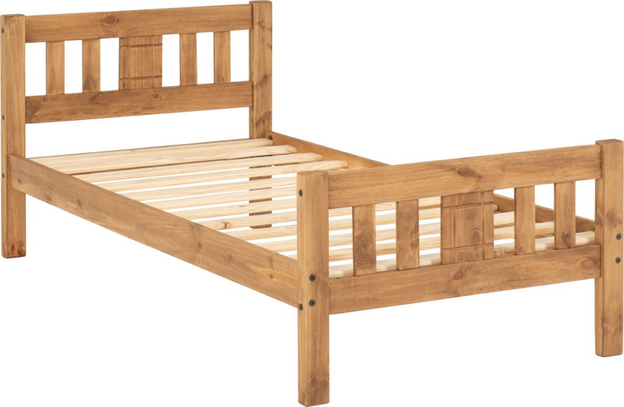 Seconique Rio 3' Bed Distressed Waxed Pine