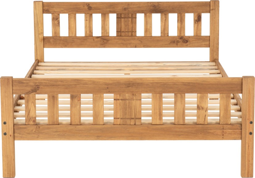 Seconique Rio 4'6" Bed Distressed Waxed Pine