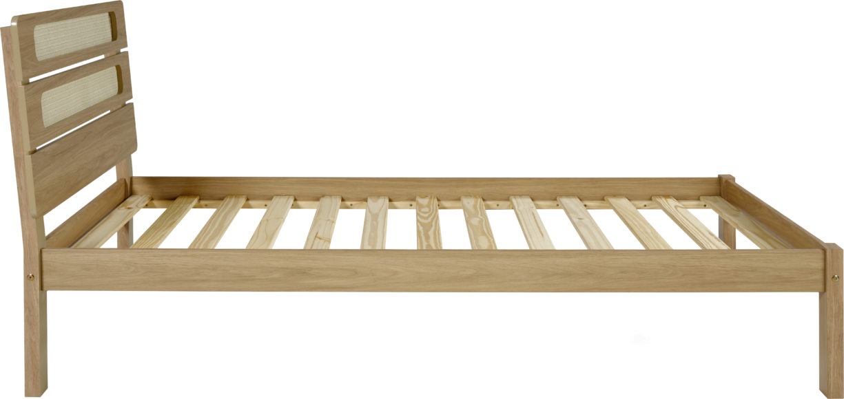 Seconique Santana 3' Bed Light Oak/Rattan Effect