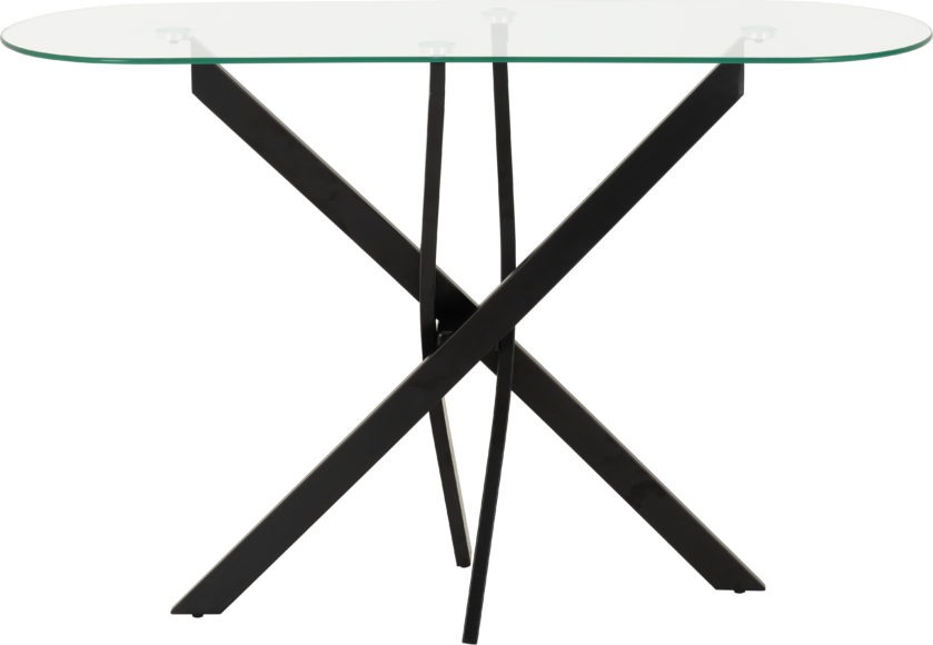 Seconique Sheldon Console Table Clear Glass/Black