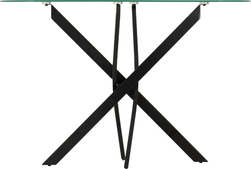 Seconique Sheldon Console Table Clear Glass/Black