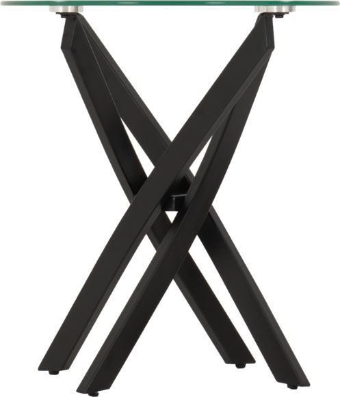 Seconique Sheldon Side Table Clear Glass/Black