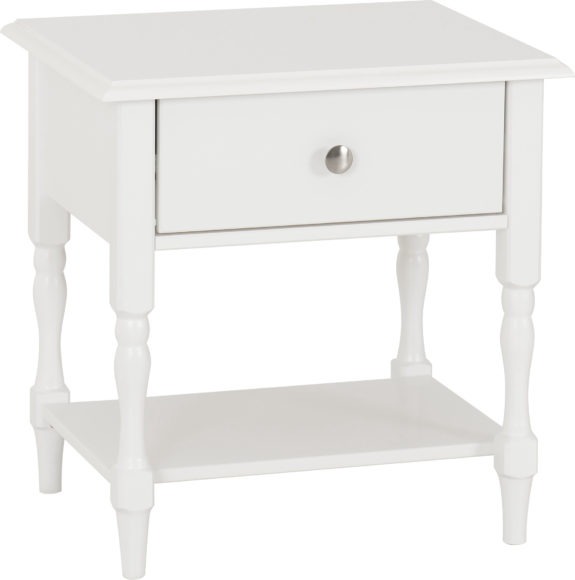 Seconique Stratford 1 Drawer Side Table White