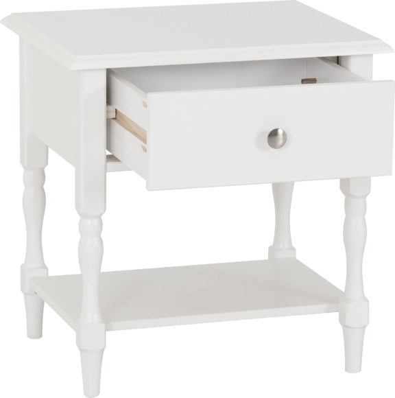 Seconique Stratford 1 Drawer Side Table White