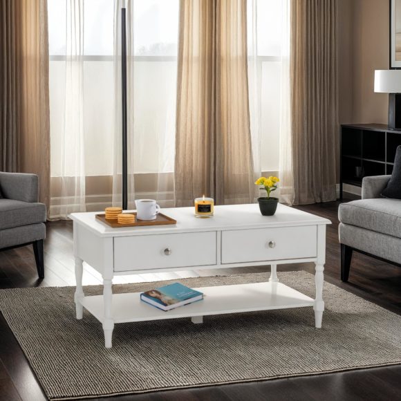 seconique Stratford 2 Drawer Coffee Table White