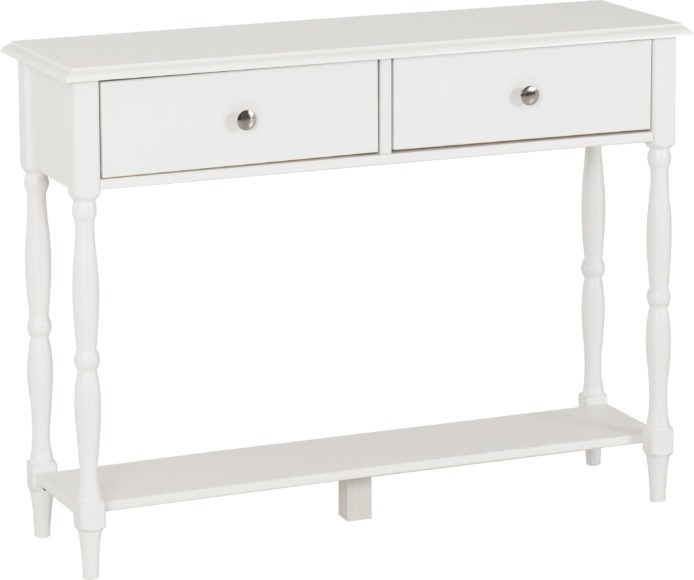 Seconique Stratford 2 Drawer Console Table White