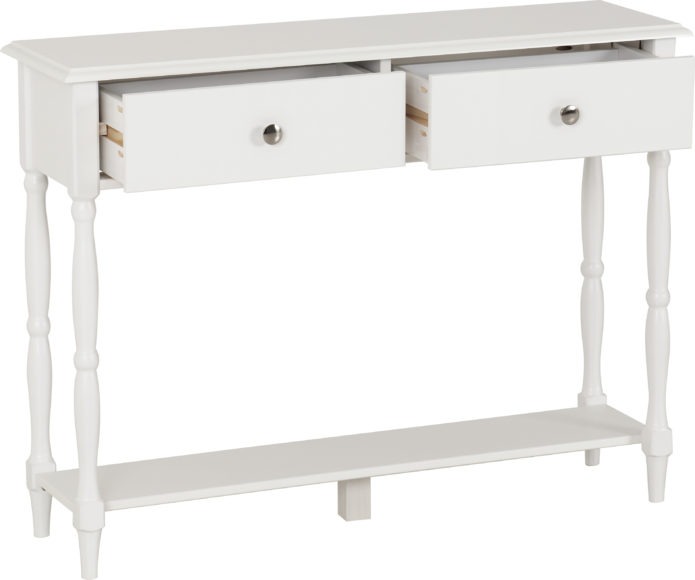 Seconique Stratford 2 Drawer Console Table White