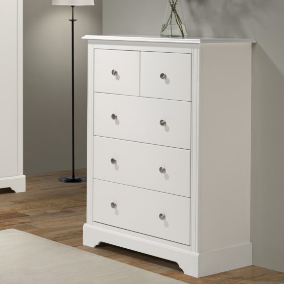 Seconique Stratford 3+2 Drawer Chest White