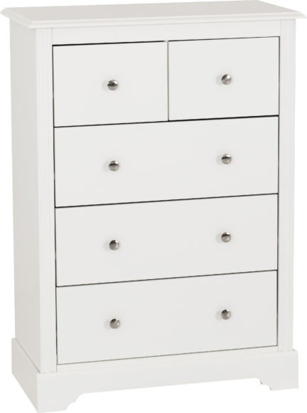 Seconique Stratford 3+2 Drawer Chest White