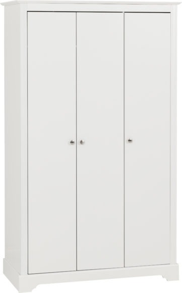 Seconique Stratford 3 Door Wardrobe White