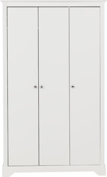 Seconique Stratford 3 Door Wardrobe White