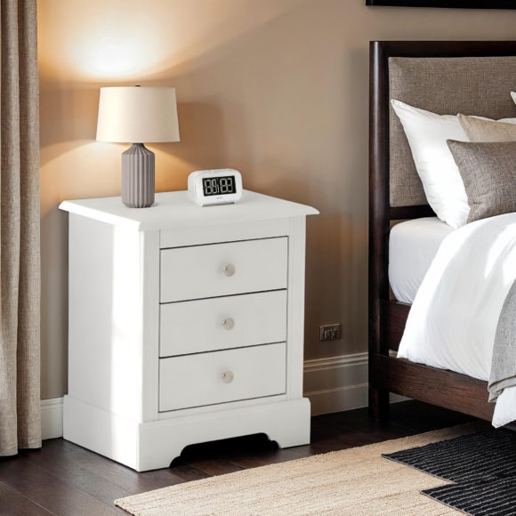 seconique Stratford 3 Drawer Bedside White