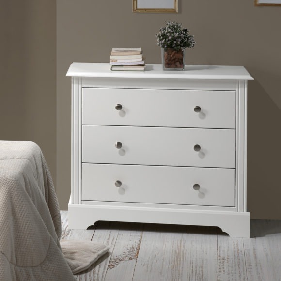 Seconique Stratford 3 Drawer Chest White