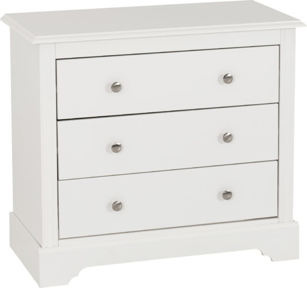 Seconique Stratford 3 Drawer Chest White