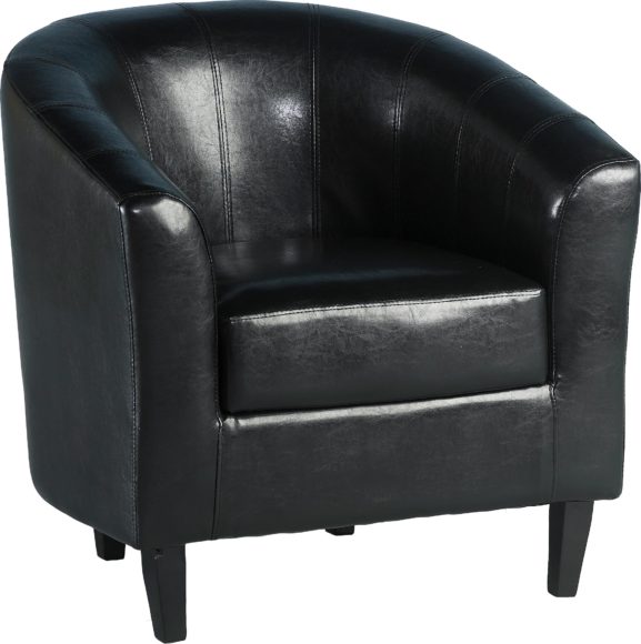 seconique Tempo Tub Chair Black Faux Leather