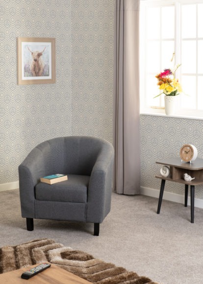 Seconique Tempo Tub Chair Grey Fabric