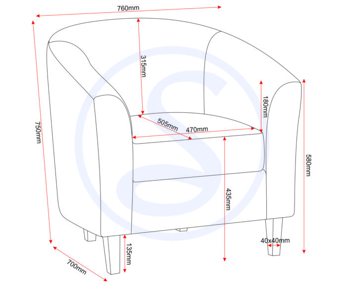 Seconique Tempo Tub Chair Grey Fabric