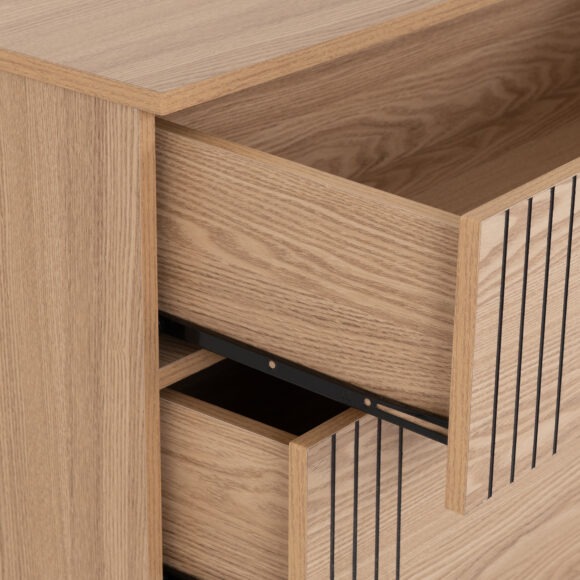 Seconique Tessa 3 Drawer Chest Natural Oak Effect