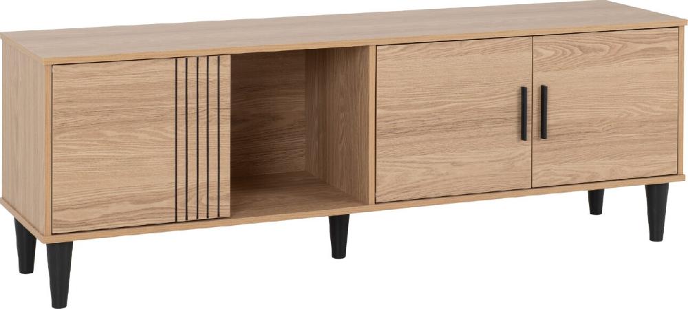 Seconique Tessa TV Cabinet Natural Oak Effect