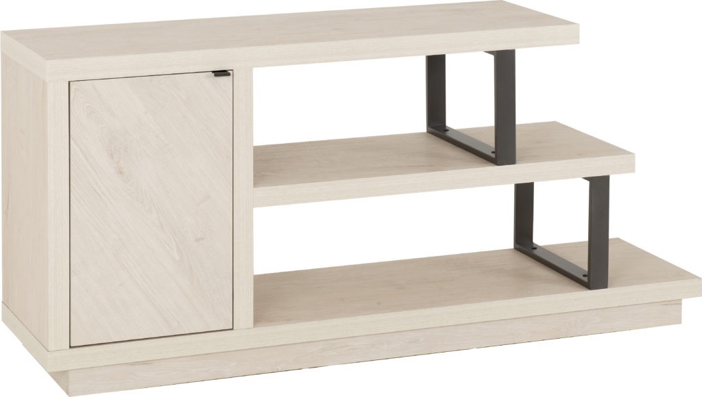 Seconique Turin TV Stand Light Oak Effect/Black