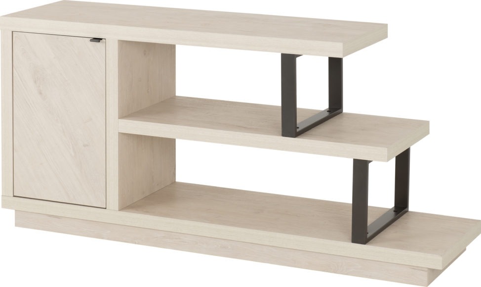 Seconique Turin TV Stand Light Oak Effect/Black