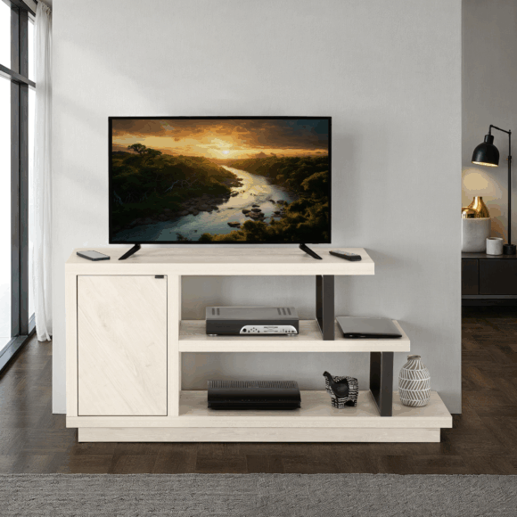 seconique Turin TV Stand Light Oak Effect/Black