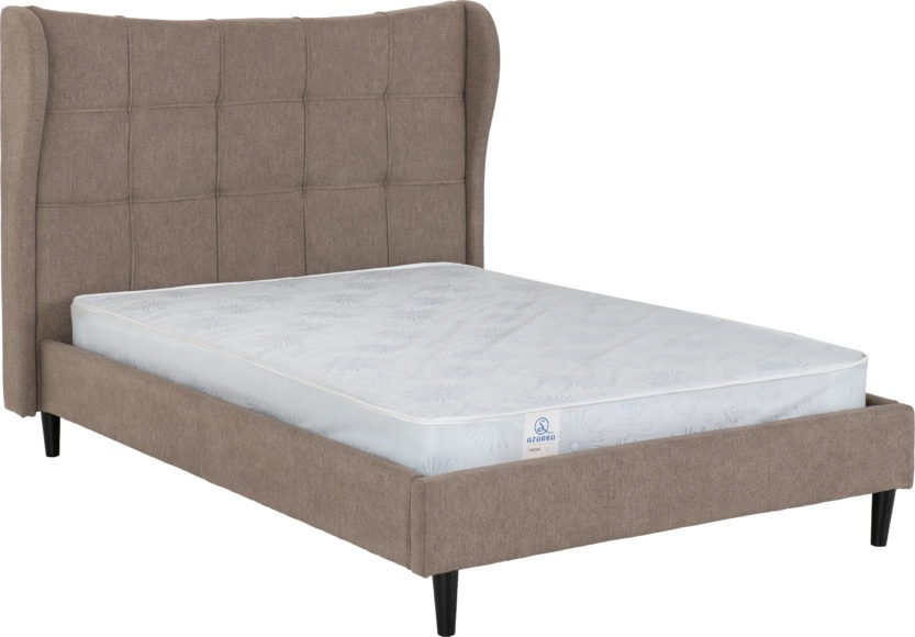 Seconique Verona 4'6" Bed Brown Fabric