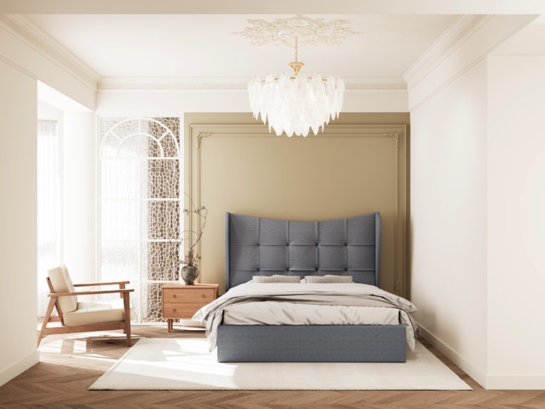 Seconique Verona Ottoman 4'6" Bed Grey Fabric