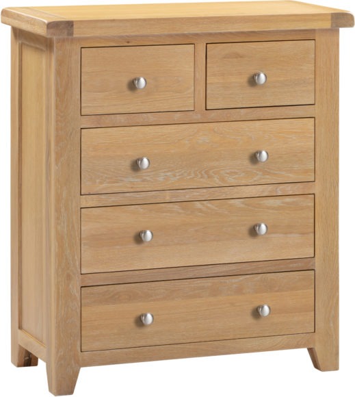 Seconique Windsor 3+2 Drawer Chest Natural Oak