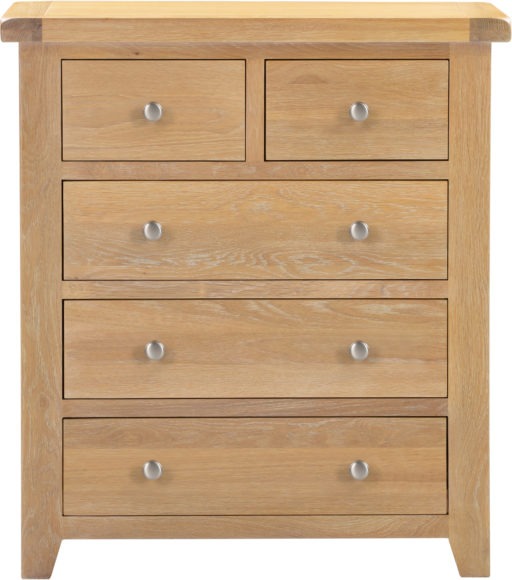 Seconique Windsor 3+2 Drawer Chest Natural Oak