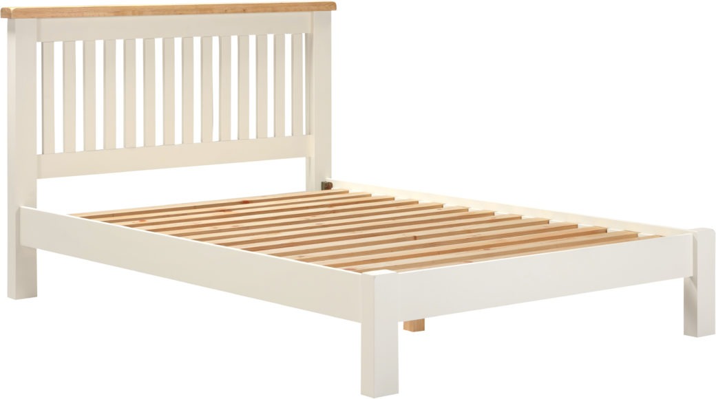 Seconique Windsor 4'6" Bed Low Foot End Ivory/Oak