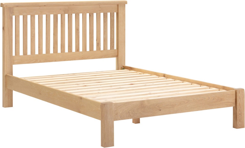 Seconique Windsor 4'6" Bed Low Foot End Natural Oak