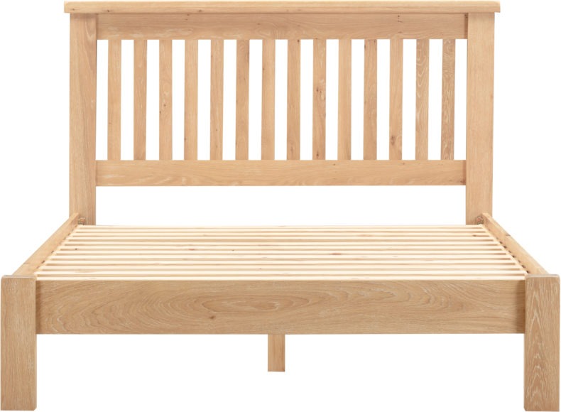 Seconique Windsor 4'6" Bed Low Foot End Natural Oak