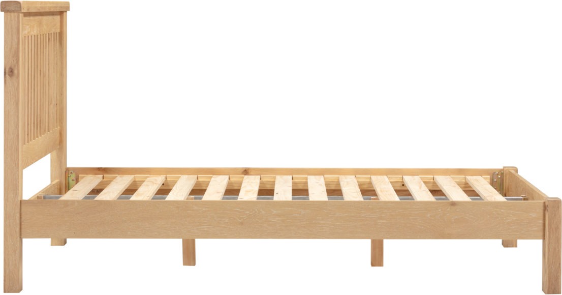 Seconique Windsor 4'6" Bed Low Foot End Natural Oak