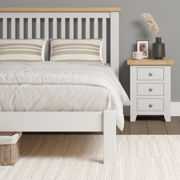seconique Windsor 5' Bed Low Foot End Ivory/Oak