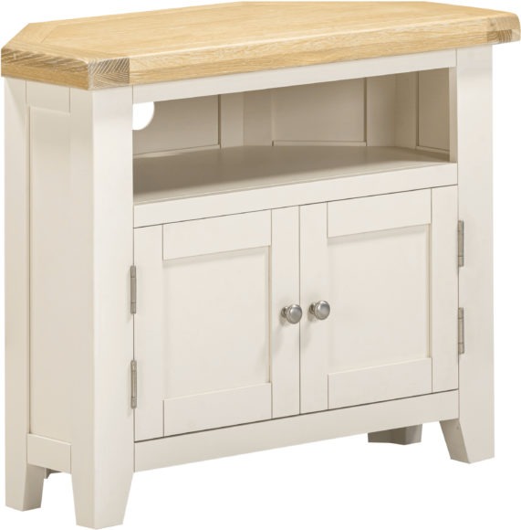 Seconique Windsor Corner TV Unit Ivory/Oak