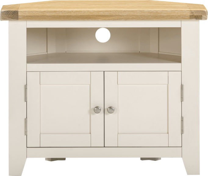 Seconique Windsor Corner TV Unit Ivory/Oak